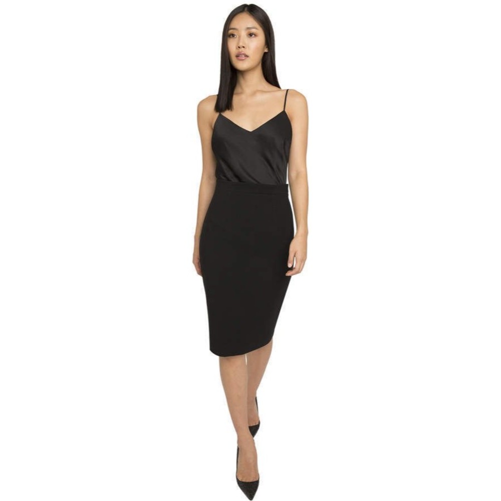 Black Halo Teagun Mini Sheath 572523 Short Casual Dress Black Sz 10 Made in USA
